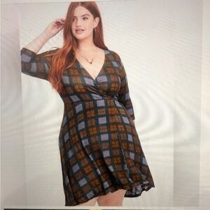 Outlander - The Series Collection from Torrid Women’s Plaid Wrap Dress Size 1